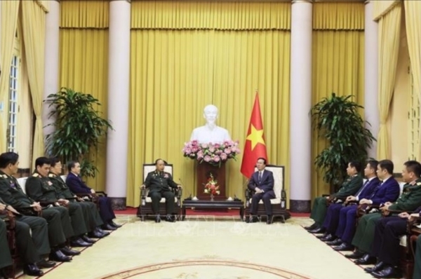Chủ tịch nước Võ Văn Thưởng tiếp Thứ trưởng Bộ Quốc phòng Lào