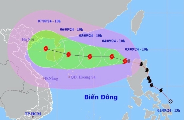Bão YAGI vào Biển Đông, trở thành bão số 3 trong năm 2024