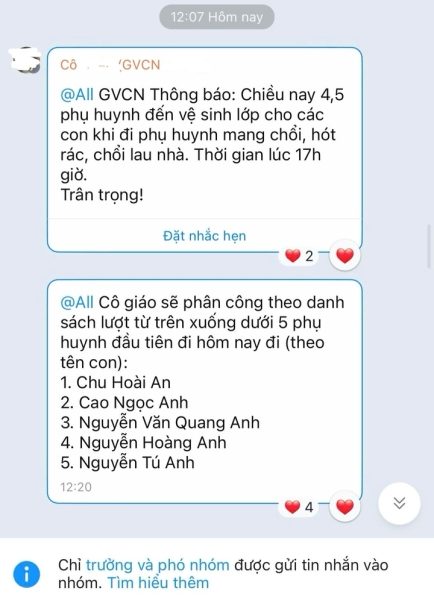 Phụ huynh bức xúc tố 'chưa tan làm đã phải đến trường trực nhật thay con'