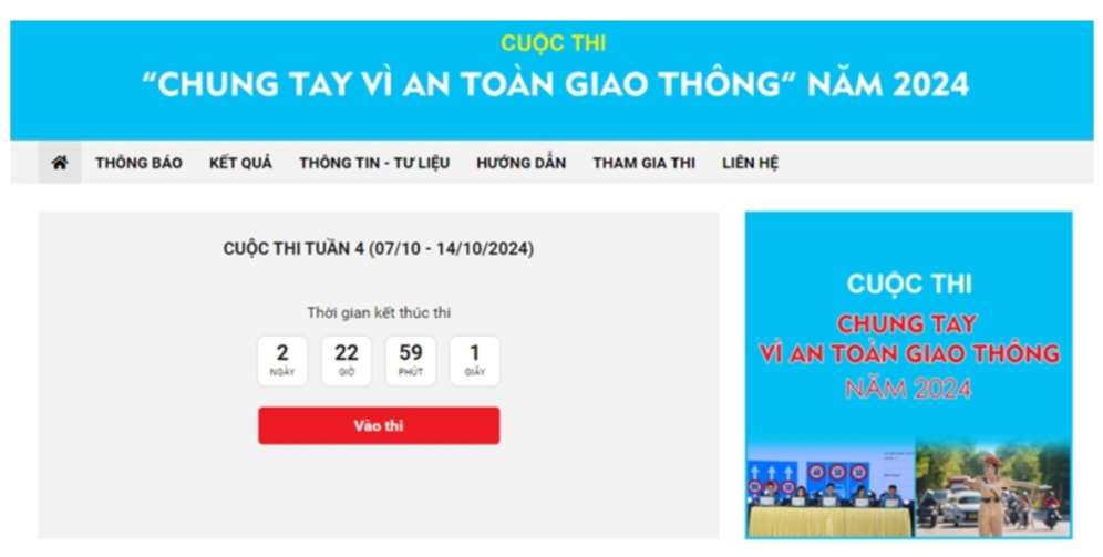 Hơn 100 nghìn lượt thi “Chung tay vì an toàn giao thông” tuần 4