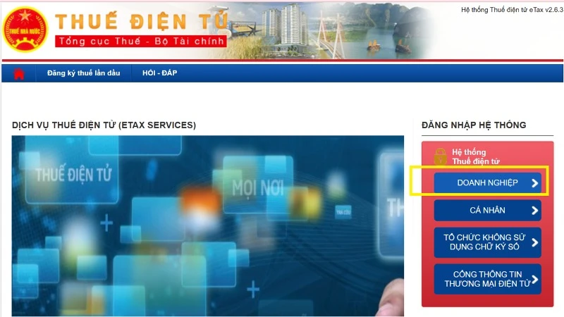 Hệ thống thuế điện tử đã hoạt động trở lại