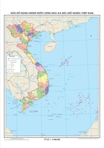 Bản đồ hành chính 34 tỉnh, thành phố nước CHXHCN Việt Nam