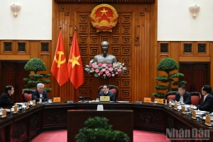 [Ảnh] Thủ tướng Phạm Minh Chính chủ trì cuộc họp của Thường trực Chính phủ về các dự án điện hạt nhân