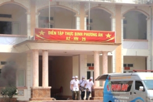 Xã Hà Nam diễn tập xử lý tình huống kích động, gây rối